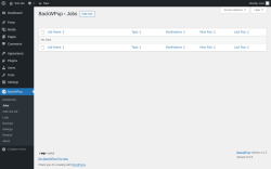 Page screenshot: BackWPup → Jobs