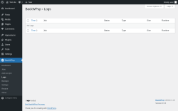 Page screenshot: BackWPup → Logs