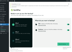 Page screenshot: BackWPup → Onboarding