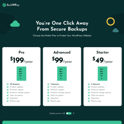 Page screenshot: BackWPup &rarr; Upgrade to Pro