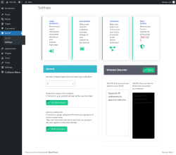 Page screenshot: Bad IP → Settings