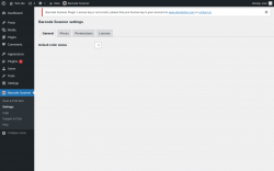Page screenshot: Barcode Scanner &rarr; Settings
