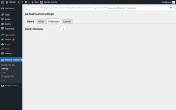 Page screenshot: Barcode Scanner &rarr; Settings &rarr; Permissions