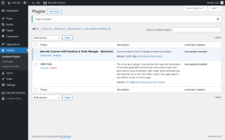 Page screenshot: Plugins ‹ Test site — WordPress