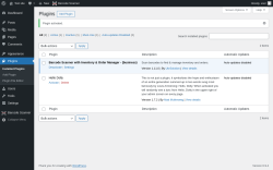Page screenshot: Plugins &lsaquo; Test site &mdash; WordPress