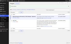 Page screenshot: Plugins &lsaquo; Test site &mdash; WordPress