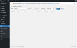 Page screenshot: Barcode Scanner &rarr; Logs