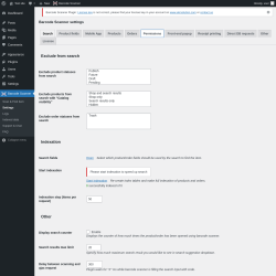 Page screenshot: Barcode Scanner &rarr; Settings &rarr; Permissions
