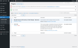 Page screenshot: Plugins &lsaquo; Test site &mdash; WordPress