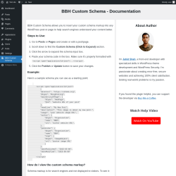 Page screenshot: BBH Custom Schema