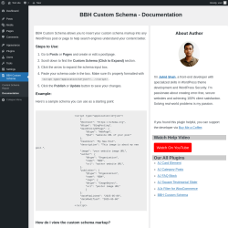 Page screenshot: BBH Custom Schema &rarr; Documentation