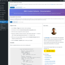 Page screenshot: BBH Custom Schema &rarr; Documentation