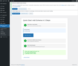 Page screenshot: Quick Start Guide &lsaquo; Test site &mdash; WordPress