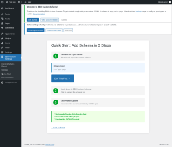 Page screenshot: Quick Start Guide &lsaquo; Test site &mdash; WordPress