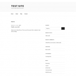 Page screenshot: Test site &ndash; Just another WordPress site