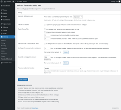 Page screenshot: Settings &rarr; Forum utility pack