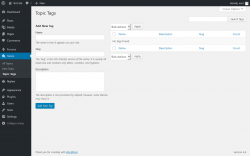Page screenshot: Topics &rarr; Topic Tags