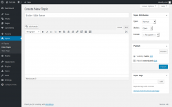 Page screenshot: Topics &rarr; New Topic