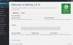 Page screenshot: Welcome to bbPress &lsaquo; Test site &mdash; WordPress