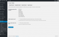 Page screenshot: Tools &rarr; Forums &rarr; Reset Forums