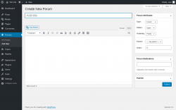 Page screenshot: Forums &rarr; Add New