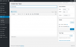 Page screenshot: Topics &rarr; Add New