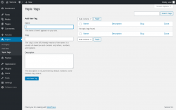 Page screenshot: Topics &rarr; Topic Tags
