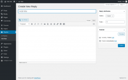 Page screenshot: Replies &rarr; Add New