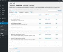 Page screenshot: Tools &rarr; Forums &rarr; Upgrade Forums