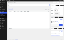 Page screenshot: Topics &rarr; Create New Topic
