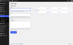Page screenshot: Topics &rarr; Topic Tags
