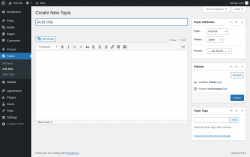 Page screenshot: Topics &rarr; Add New