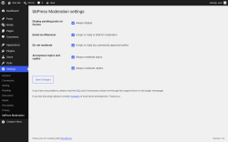 Page screenshot: Settings &rarr; bbPress Moderation