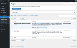 Page screenshot: Plugins ‹ Test site — WordPress