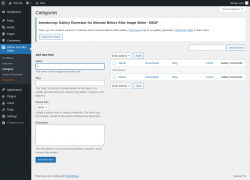 Page screenshot: Before and After Slider → Category