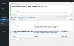 Page screenshot: Plugins ‹ Test site — WordPress
