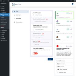 Page screenshot: Before and After Slider → Settings
