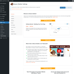 Page screenshot: Beaver Builder &lsaquo; Test site &mdash; WordPress