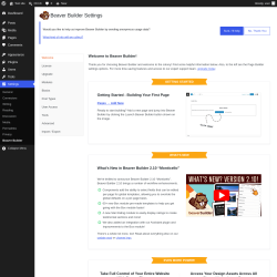 Page screenshot: Settings &rarr; Beaver Builder
