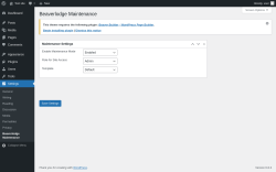 Page screenshot: Settings → Beaverlodge Maintenance