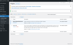 Page screenshot: Plugins ‹ Test site — WordPress