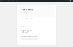 Page screenshot: Test site &ndash; Just another WordPress site