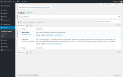 Page screenshot: Plugins &lsaquo; Test site &mdash; WordPress