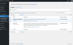 Page screenshot: Plugins &lsaquo; Test site &mdash; WordPress