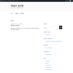 Page screenshot: Test site &ndash; Just another WordPress site