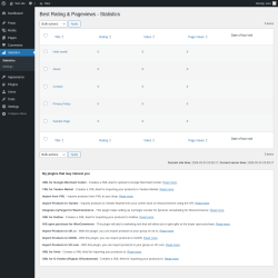 Page screenshot: Statistics
