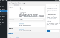 Page screenshot: Statistics &rarr; Settings