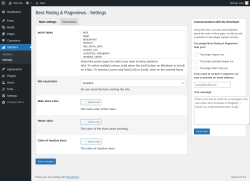 Page screenshot: Statistics &rarr; Settings