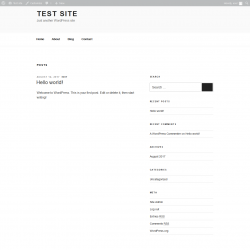 Page screenshot: Test site &ndash; Just another WordPress site