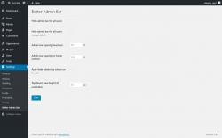 Page screenshot: Settings &rarr; Better Admin Bar